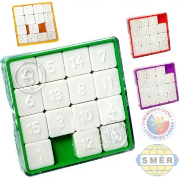 Hlavolam Směr Hra 15 mix barev