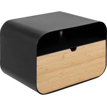 Noční stolek Závěsný noční stolek Joliet černý/bambus