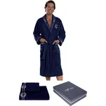Soft Cotton Luxusní pánský župan MARINE MAN s ručníkem a osuškou v dárkovém balení Barva: Tmavě modrá, Velikost: XL
