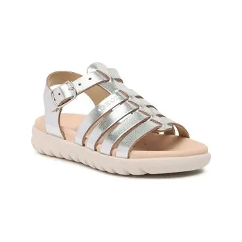 Dámská obuv Geox Sandály J Sandal Soleima Gir J35GSB000CFC1007 M Stříbrná 26