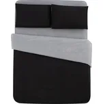 Černo-šedé bavlněné povlečení na jednolůžko/prodloužené s prostěradlem 160x220 cm – Mila Home ID_1530008