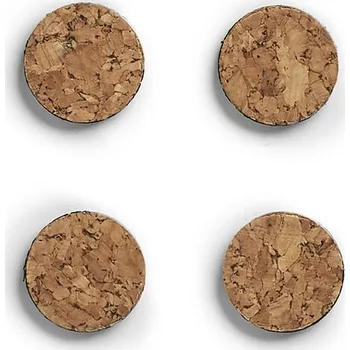 Dekorativní magnet ZELLER Magnetky kulaté korek 4ks, průměr 2,8cm