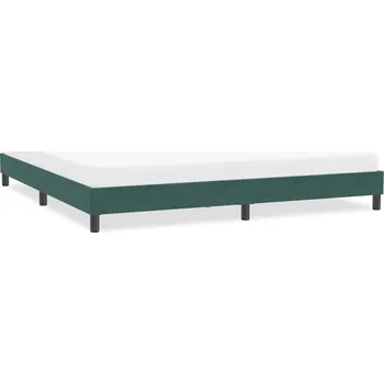 Nábytek vidaXL Rám postele bez matrace tmavě zelená 200x210 cm samet