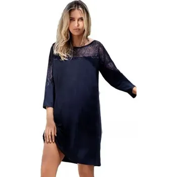 Dámská noční košile Dámská noční košile Aksel DKAREN granát (modrá) M