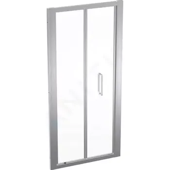 Geberit GEO Sprchové dveře 90x190 cm, stříbrná/čiré sklo, 560.126.00.2