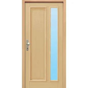 Vchodové dveře Truhlárna Vchodové dřevěné dveře IVETA 1K1S (68mm) Rozměr dle ČSN: 80 / 197, Orientace Dveří: Pravé