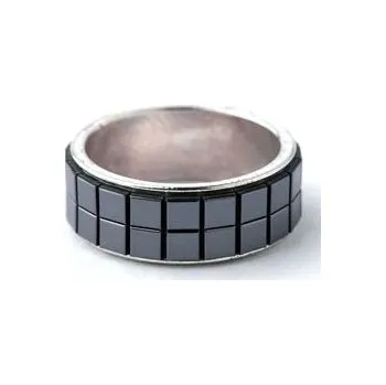 Prsten Prsten s mozaikou černý antracit