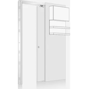 Stavební pouzdro Eclisse stavební pouzdro EWOLUTO JEDNOKŘÍDLO 1000 Rozměr dle ČSN: 1970 mm (výška), Tl. dokončené příčky: 150 mm (tl. pouzdra 125 mm)