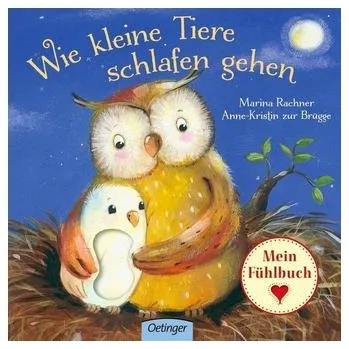 První čtění Wie kleine Tiere schlafen gehen - Zur Brügge, Anne-Kristin [DE] (2019, Kartonová knížka, Oetinger Friedrich GmbH)