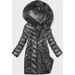 Dámská zimní prošívaná bunda (16M9100-105) grafitová - J.Style XL