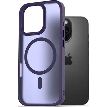 Pouzdro na mobilní telefon AlzaGuard Matte Case Compatible with Magsafe pro iPhone 16 Pro tmavě fialový