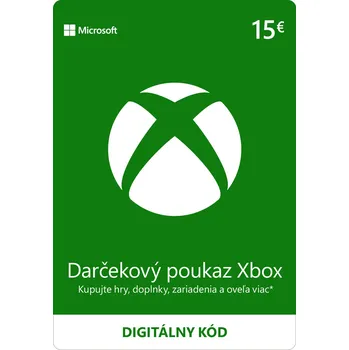 Hra pro Xbox One Microsoft ESD XBOX - Dárková karta Xbox 15 EUR K4W-02559