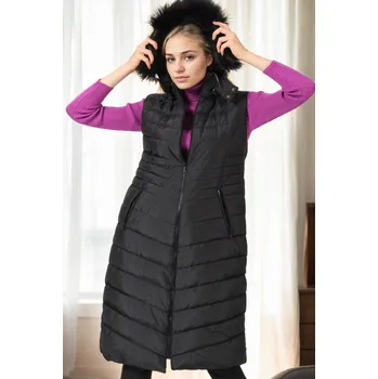 Z6752 DEWBERRY WOMEN&#039;S VEST-BLACK-1 dewberry šedá 3224096