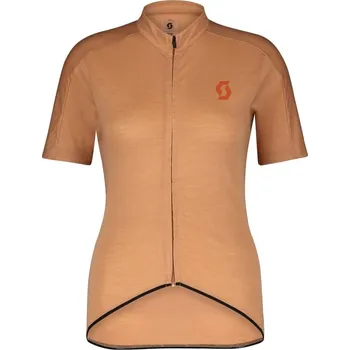 cyklistický dres SCOTT Dámský cyklistický dres Gravel Merino SS léto rose beige/braze orange M Dámské