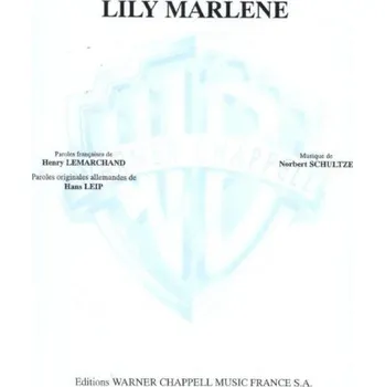 Marlene Dietrich: Lily Marlene (noty na klavír, zpěv, akordy)