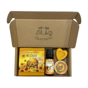 Mýdlo Mydlárna U Dvou koček Dárková sada pro ni - oranžová