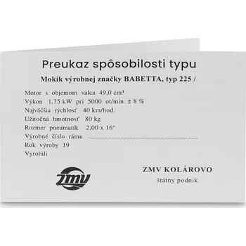 Motor pro motocykl Kartička Babetta 225