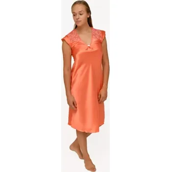 Dámská noční košile Vicky - dámská košile Follia satén, L, coral