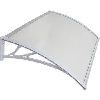 Stříška nad vchodové dveře Stříška nad dveře 120x80 - nedělená, čirá (Ochranná stříška nad dveře z polykarbonátu)