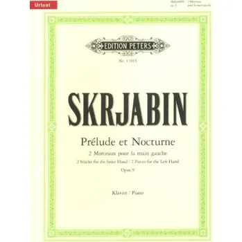 Alexander Skrjabin: Prelude And Nocturne Op.9 - Left Hand (noty na levoruký klavír)