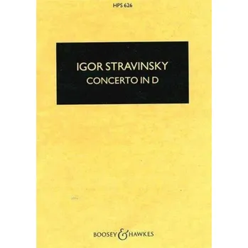 Igor Stravinskij: Concerto in D (noty pro smyčcový orchestr, kapesní partitura)