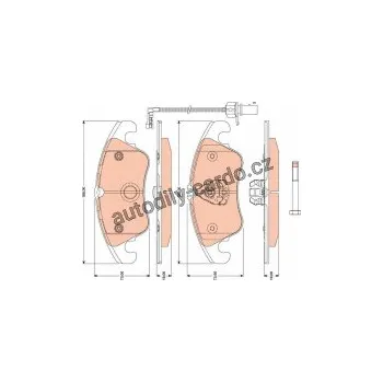 Brzdová destička Sada brzdových destiček TRW GDB1805 - AUDI A4, S4, QUATTRO 08-