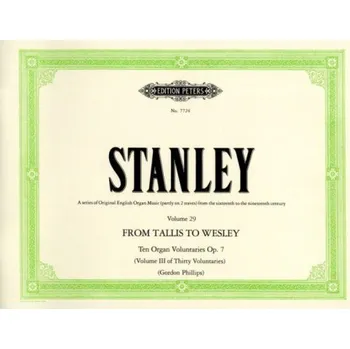 John Stanley: Ten Organ Voluntaries op. 7 (noty na varhany)