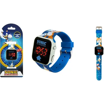 Hodinky LED hodinky SONIC ježek, modré digitální