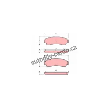 Brzdová destička Sada brzdových destiček TRW GDB982 - NISSAN SUNNY