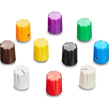 Potenciometr Knoflík potenciometru - různé barvy - 2 / 12,7 - 10 kusů
