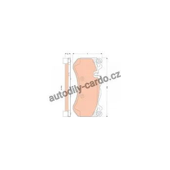 Brzdová destička Sada brzdových destiček TRW GDB1837 - MERCEDES R230 SL AM G 08-