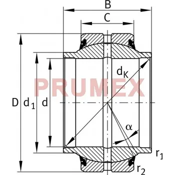 CODEX GEM 35 ES 2RS (GE 35-HO-2RS) kloubové ložisko ocel/ocel