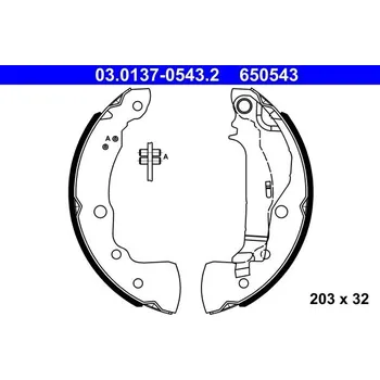 Brzdová čelist Sada brzdových čelistí ATE 03.0137-0543.2