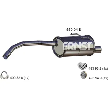 Tlumič výfuku Zadní tlumič výfuku ERNST 550048