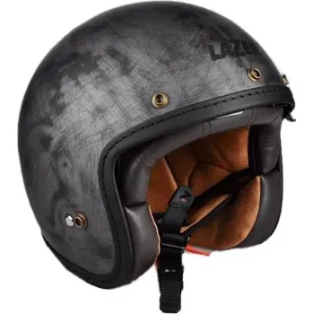 Helma na motorku Přilba Mambo Evo Cafe Racer, LAZER - Belgie (imitace broušený hliník)