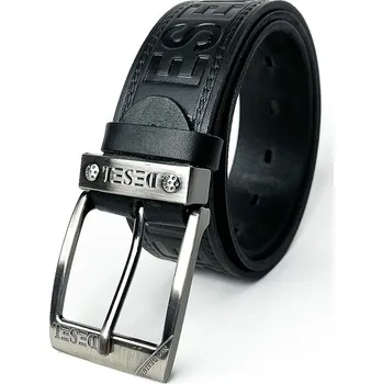 Opasek Kožený pánský DESEL pásek černý 4cm, Obvod pasu / celková délka pásku 95cm