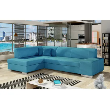 Sedací souprava Rozkládací rohová sedačka PABLO modrá