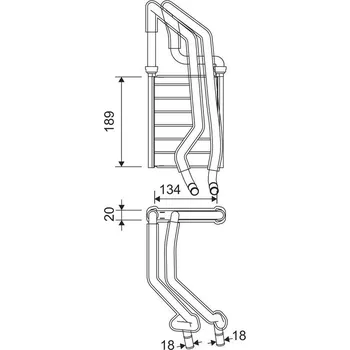 Výměník tepla, vnitřní vytápění VALEO 811610