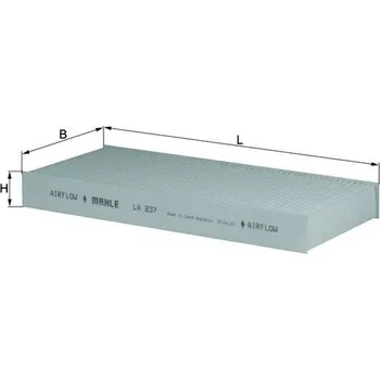 Ventilátor topení a klimatizace Filtr, vzduch v interiéru MAHLE LA 237