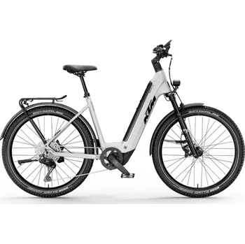 Elektrokolo KTM (elektrokola) Elektrokolo s nízkým nástupem KTM MACINA AERA 871 LFC 2025 Barva: Bílá, Velikost rámu: XL elektronické řazení Shimano CUES Di2