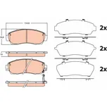 Sada brzdových destiček, kotoučová brzda TRW GDB3581