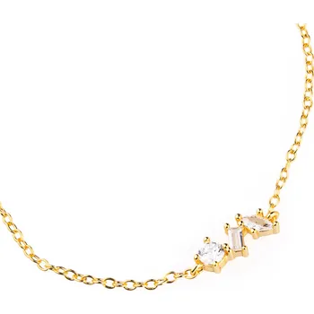 Náramek franco bene Náramek s kamínky uprostřed - pozlacený | 644