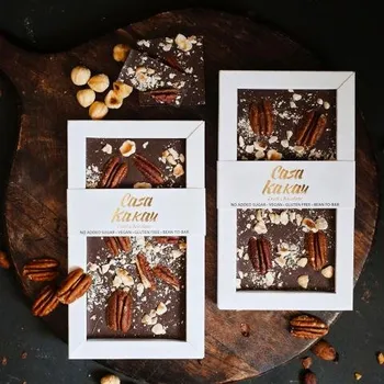 Čokoláda CASA KAKAU Řemeslná čokoláda bez přidaného cukru - pekanové a lískové ořechy 80 g