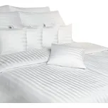 Povlečení damašek atlasgrádl 140x200,70x90 cm, proužek 2cm bílý