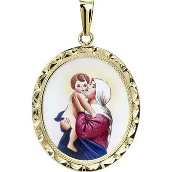 Přívěsek Aljančič Panna Marie Matka Dobré Rady medailon 367R zlato