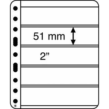 Obal pro sběratelský předmět LEUCHTTURM Albové listy VARIO PLUS, 5 kapes, 195 x 51 mm