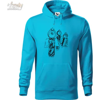 Dámská mikina Mikina - Andělé Barva: Modrá - tyrkysová (44), Velikost: L, Střih: Pánské