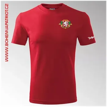 Pánské tričko Tričko s potiskem Bohemia 3T - červená / 3XL