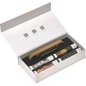 Kořenka Luxusní set Spice Tasters RIVSALT se struhadlem - 2x sůl, pepř, chili, v dárkovém balení