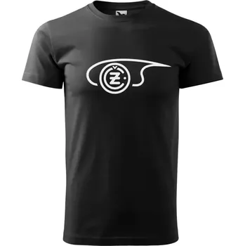 Pánské tričko Tričko Čezeta ČZ 5T - černá / 3XL / bílá